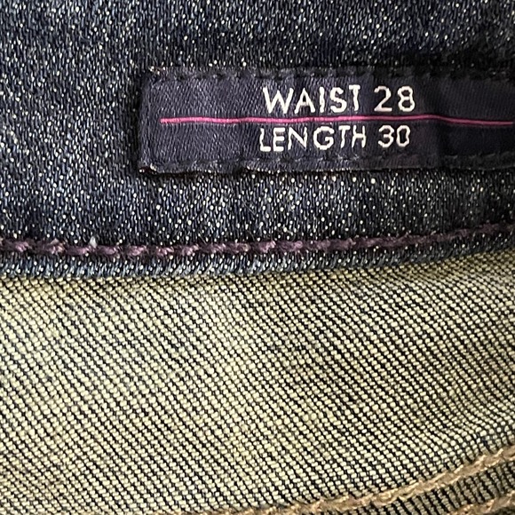 Vigoss Womens Jeans 28 Blue Denim The Chelsea Skinny Low Rise Dark Wash Pockets - Picture 7 of 13